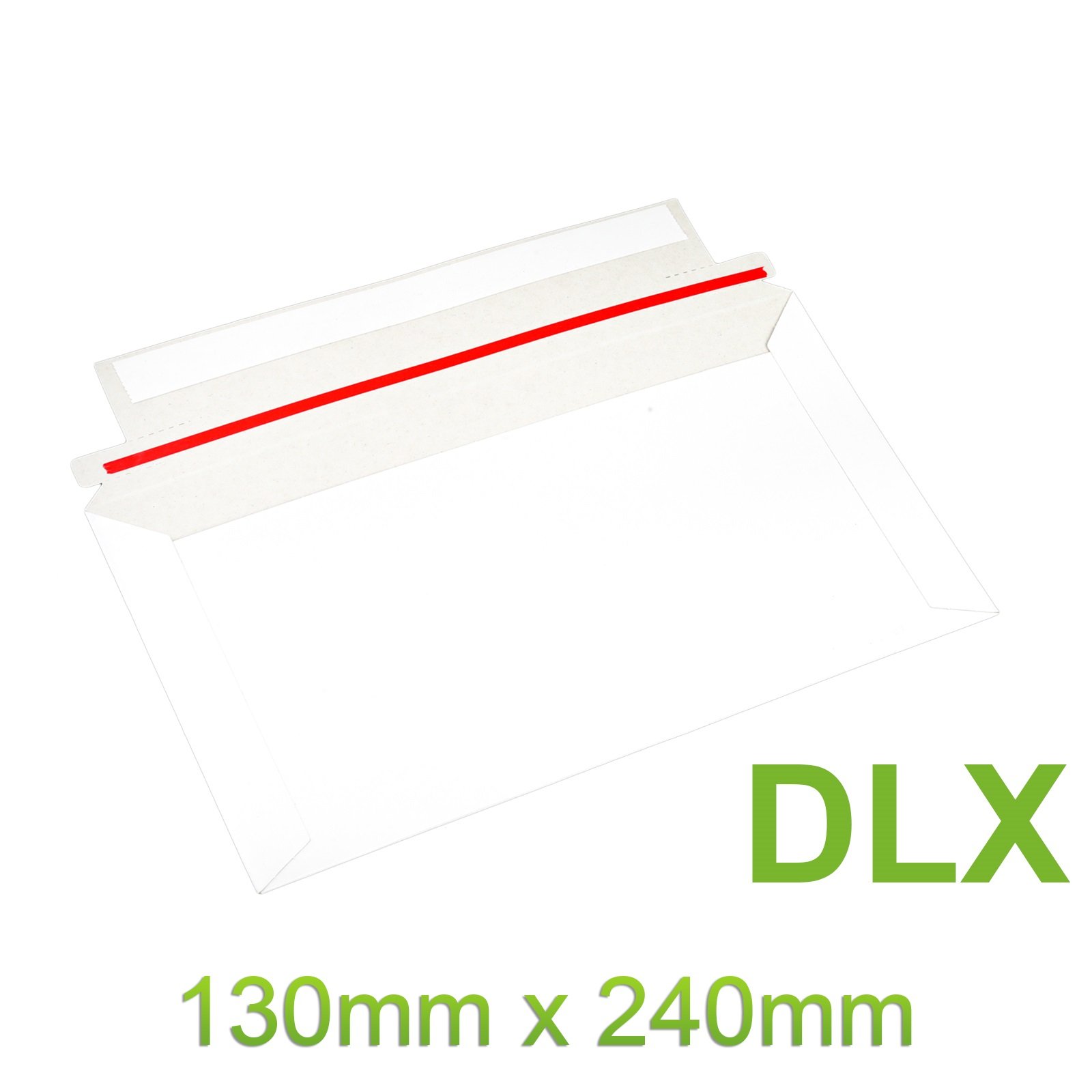 500x White Card Mailer 130x240mm DLX 300 gsm Envelope - Tough Bag Replacement 1 500x White Card Mailer 130x240mm DLX 300 gsm Envelope - Tough Bag Replacement