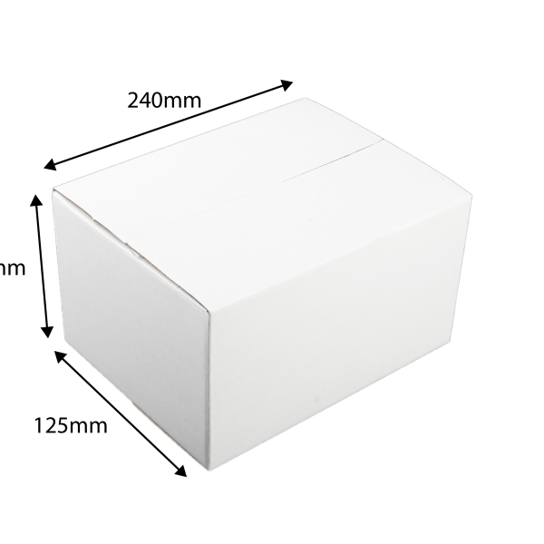 100X Mailing Box 240x125x75mm White Carton 4 Australia Post 500g Prepaid Satchel