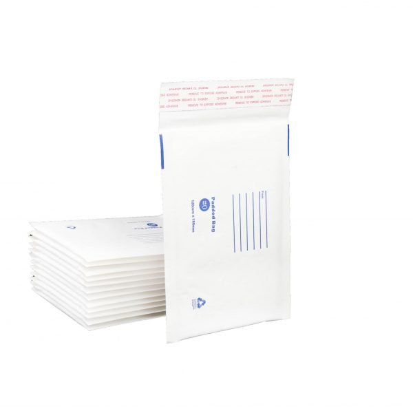Bubble Mailer White Printed Padded Bag Envelope 120x180mm
