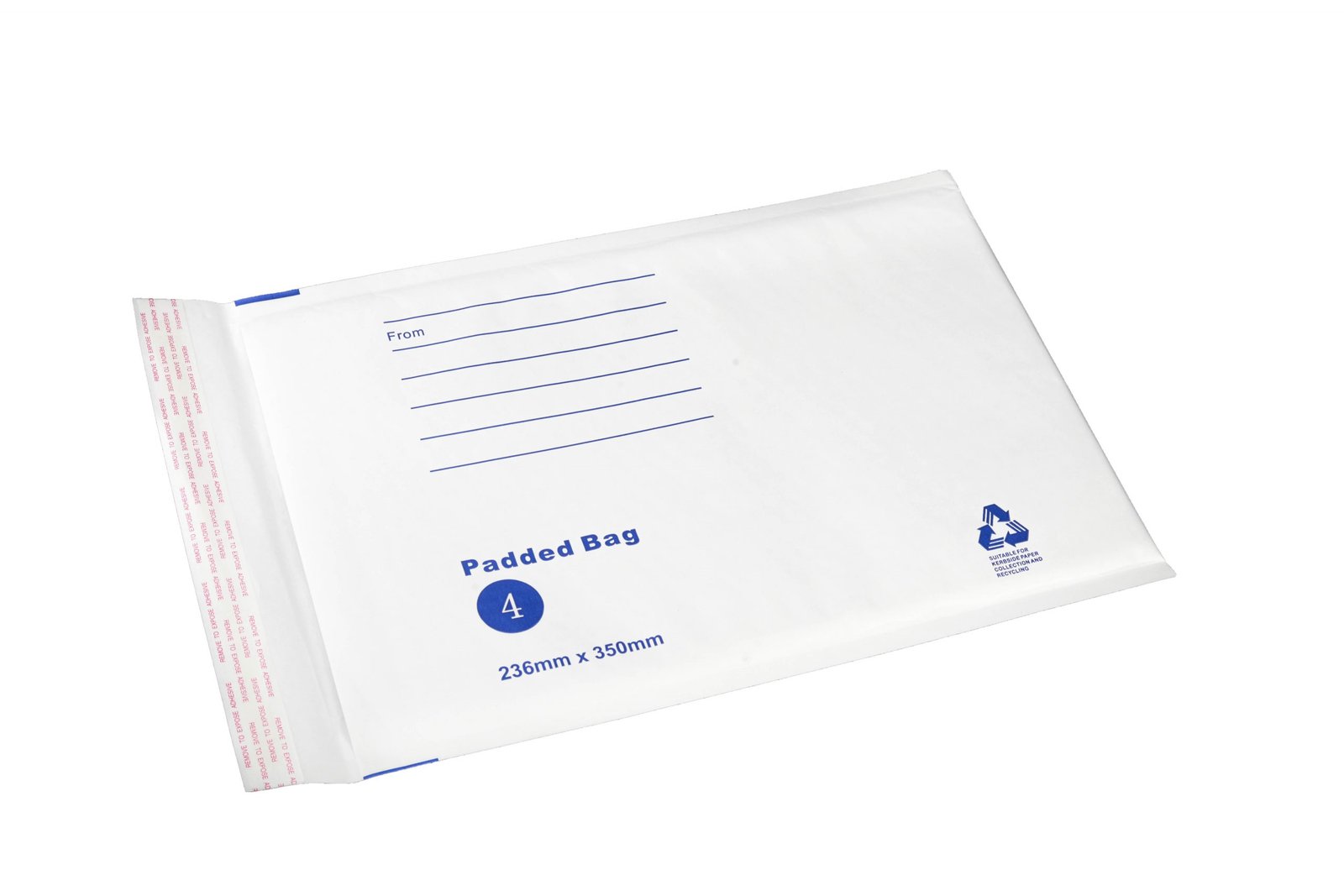 Bubble Mailer White Printed Padded Bag Envelope 235x350mm 4 Bubble Mailer White Printed Padded Bag Envelope 235x350mm