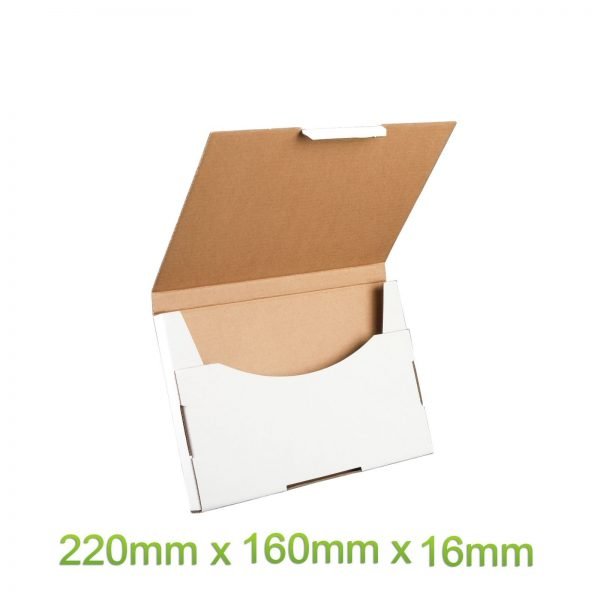 100X Mailing Box SuperFlat #02 220x160x16mm Large Letter Size A5 Rigid Envelope